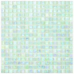 NN81 Мозаика одноцветная чип 15 стекло Alma Mono Color зеленый светлый квадрат глянцевый перламутр