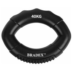 Кистевой эспандер 40 кг, овальной формы, черный Bradex