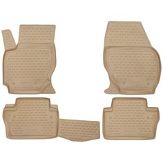 Коврики в салон VOLVO XC70 2007->, 4 шт. (полиуретан, бежевые) Element