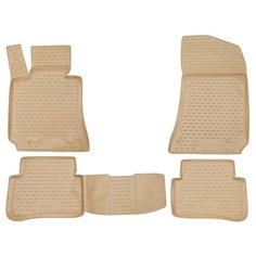 Коврики в салон MERCEDES-BENZ E-Class W212 2009-2016, 4 шт. (полиуретан, бежевые) Element