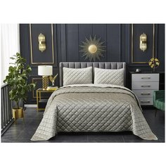 Покрывало с наволочками Sofi de Marko Леонтия Серое 240х260