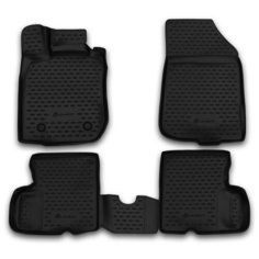 Коврики 3D в салон NISSAN Terrano, 2014-2016, 2WD, 4 шт. (полиуретан) Element