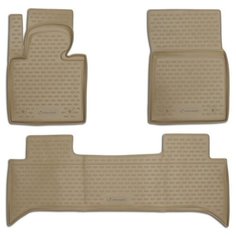 Коврики в салон LAND ROVER Range Rover III, 2001-2012, 3 шт. (полиуретан, бежевые) Element