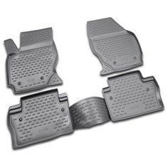 Коврики в салон VOLVO XC70 2007->, 4 шт. (полиуретан, серые) Element