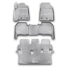 Коврики в салон TOYOTA Land Cruiser 200, 2012-2015 4 шт. (полиуретан, серые) Element
