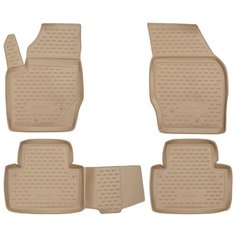Коврики в салон VOLVO XC90 2002-2015, 4 шт. (полиуретан, бежевые) Element
