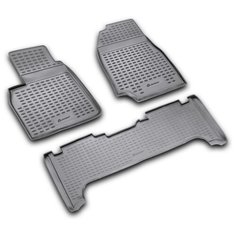 Коврики в салон TOYOTA Land Cruiser 100 1998-2007, 3 шт. (полиуретан, серые) Element