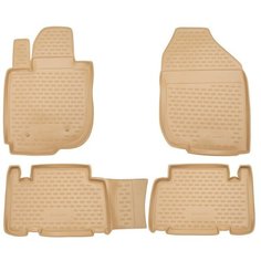 Коврики в салон TOYOTA RAV4 (длинная база) 2006-2013, 4 шт. (полиуретан, бежевые) Element