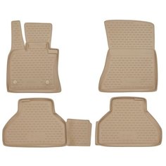 Коврики в салон подходят для BMW X5 E70, 2007-2013, 4 шт. (полиуретан, бежевые) Element