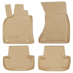 Коврики в салон AUDI Q5 01/2009->, 4 шт. (полиуретан, бежевые) Element