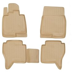 Коврики в салон MITSUBISHI Pajero IV(V80), 2006-, 4 шт. (полиуретан, бежевые) Element
