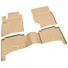 Коврики в салон VW Touareg II 2010-2015, 2015-03/2018, 4 шт. (полиуретан, бежевые) Element