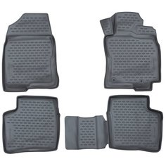 Коврики 3D в салон TOYOTA Prius-20 RH /DAA-NHW20/, 09/2003-05/2009, Правый руль, 4 шт. (полиуретан, серые) Element