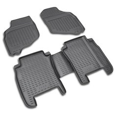 Коврики в салон HONDA Jazz 2001-2008, 4 шт. (полиуретан, серые) Element