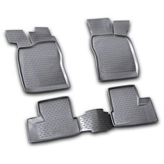 Коврики в салон DAEWOO Nexia 1995-2007, 4 шт. (полиуретан, серые) Element