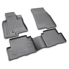 Коврики в салон MITSUBISHI Pajero III 5D 1999-2006, 4 шт. (полиуретан, серые) Element