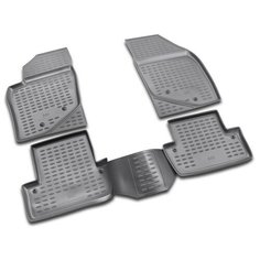 Коврики в салон VOLVO S60 2001-2009, 4 шт. (полиуретан, серые) Element