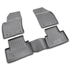 Коврики в салон VOLVO S40 2004->, 4 шт. (полиуретан, серые) Element
