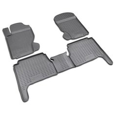 Коврики в салон KIA Sorento 2003-2009, 4 шт. (полиуретан, серые) Element