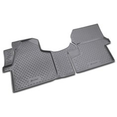 Коврики в салон VW Crafter 10.2008->, 2 шт. (полиуретан, серые) Element