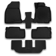 Коврики в салон TOYOTA Wish, 2003-2009, передний привод, правый руль, 5 шт. (полиуретан) Element