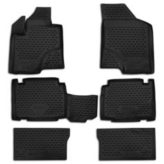 Коврики в салон HYUNDAI ix 55 2007->, 6 шт. (полиуретан, серые) Element