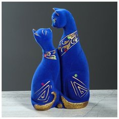 Копилка "Скиф", флок, синяя, 28 см 1438356 Керамика ручной работы