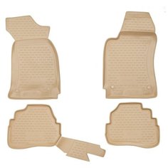 Коврики в салон VW Passat B5, 1996-2005, 4 шт. (полиуретан, бежевые) Element