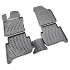 Коврики в салон VW Touran (I) 2003-2010, (II) 2010-2015, 4 шт 5 мест. (полиуретан, серые) Element