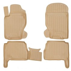 Коврики в салон KIA Sorento 2003-2009, 4 шт. (полиуретан, бежевые) Element