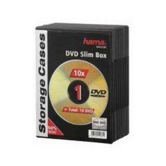HAMA Коробка HAMA для 1 DVD пластик черный 10шт H-51181