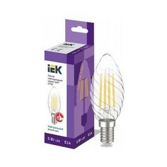 IEK Лампа светодиодная свеча витая IEK LLF-CT35-5-230-40-E14-CL E14 5W 4000K