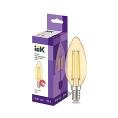 Iek LLF-C35-5-230-30-E14-CLG Лампа LED C35 свеча золото 5Вт 230В 2700К E14 серия 360°
