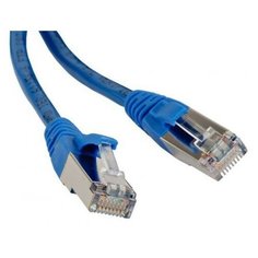 Hyperline Патч-корд F/ UTP 5е категории 1м Hyperline PC-LPM-STP-RJ45-RJ45-C5e-1M-LSZH-BL синий