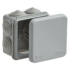 Рувинил 67030 Тусо.Коробка расп. для о/п, 70х70х40мм, 7вводов, IP55 (св.-серая) Ru Vinil