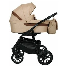 Коляска детская Alis ALVARO F 3в1 (Alis) (Al 09 (св. бежевый+коричневая кожа))