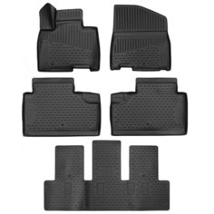Коврики 3D в салон для KIA Carnival (IV) 2020->, Premium +, 5шт. (полиуретан) Element