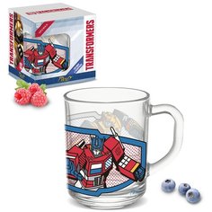 Кружка детская в подарочной коробке Hasbro "Трансформеры" 200 мл (стекло) Priority