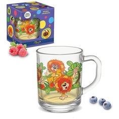 Кружка 200 мл (стекло) "Львенок" в подарочной коробке Priority
