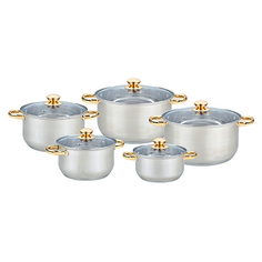 Набор кастрюль Bekker "Jumbo", 10 предметов. BK-2596