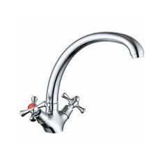 Смеситель для кухни Rainsberg R58, R5813F-1, высокий излив, керамическая кран-букса, хром