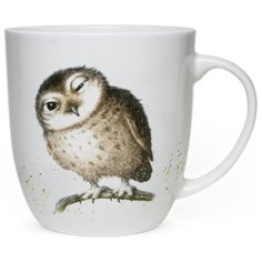 Кружка PrioritY костяной фарфор в подарочной коробке "Сова" коллекция «Наглая рыжая морда» 380 мл.
