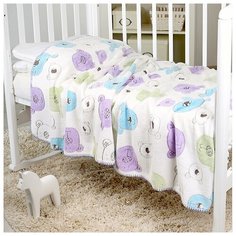 Плед-покрывало Baby Nice VELSOFT 3D "Разноцветные мишки", 100х150