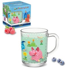 Кружка PrioritY "Деревяшки" стекло, 200 мл., в подарочной коробке
