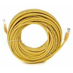 Патч-корд литой AOPEN UTP кат.5е, желтый, 20 м.