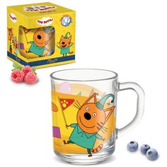 Кружка PrioritY в подарочной коробке "Три кота" Цифры/Буквы стекло, 200 мл.