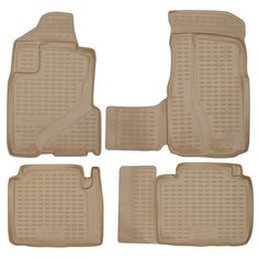 Коврики в салон HONDA CR-V 2002-2006, 4 шт. (полиуретан, бежевые) Element