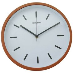 Часы настенные круглые средние Apeyron PL9685 для кухни, спальни, детской, кварцевый механизм с плавным ходом, размеры 30x4 см, работа от 1 пальчиковой батарейки тип АА