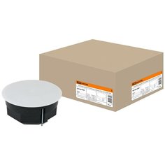 Распаячная коробка СП D103х50мм, крышка, метал. лапки, IP20, TDM SQ1403-0007