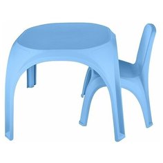Комплект "стол 1 штука + стул 1 штука" KETT-UP осьминожка детский, KU266, пластиковый, голубой